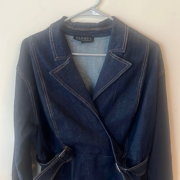 LADIES Eloquii Denim Midi Dress - Picture 5 of 6